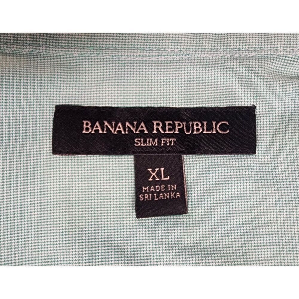 Banana Republic Mens Slim Fit Button Up Long Sleeve Shirt Size XL Mint Green - Picture 5 of 7